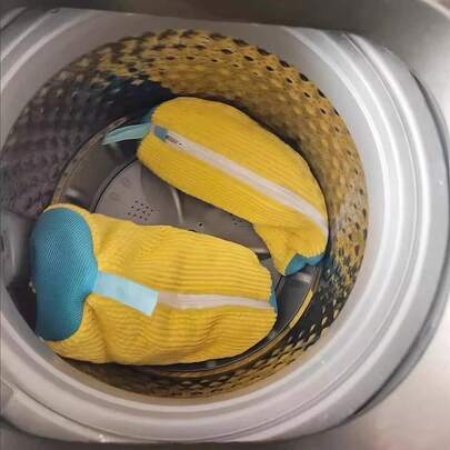 Reusable Shoe Washing Machine Bag Laundry Bag With Zipper 360° Deep Cleaning Sneaker Tennis Shoe Washing Bag For Washer And Dryer