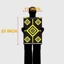 Sight In Shooting Range Paper Target, 17X25 Inch High Visibility Target Paper Indoor And Outdoor Shooting Practice, Suitable Handgun, Pistol, Rifle, Airgun, Pellet BB Gun - 50 PACK - View 5
