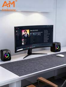 Desktop Computer Speaker 2.0 Multimedia Desktop Speaker With USB Powered RGB Light Show For Laptop, Small Sound System With USB Driver - Luminescence - View 2