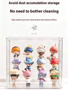 1 pezzo Scatola espositiva trasparente in acrilico, supporto per esporre figure da collezione in blind box