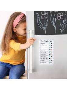 Pizarra portátil de tareas domésticas, con 8 tarjetas extraíbles, adecuada para la planificación de la rutina diaria de niños y familias - Multicolor - Ver 10