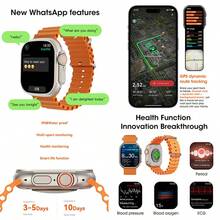 PANDA Ultra 4 Smart Watch IP68 Waterproof Bluetooth Calls Fitness Tracker Sleep Monitor Multiple Sport Modes Support Android IOS System AI Smartwatch For Men Women Built-In 350mAh Battery - Black - View 5
