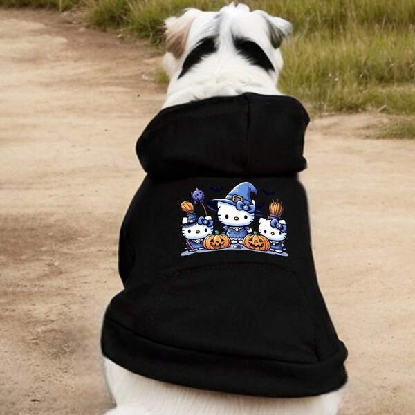 Sanrio New Autumn And Winter Cat New Autumn And Winter Cat And Dog Hoodies, Cartoon Hooded Clothing, Sports Style Dog And Cat Pet Hoodies, Clothingand Dog Hoodies, Cartoon Hooded Clothing, Sports Style Dog And Cat Pet Hoodies, Clothing