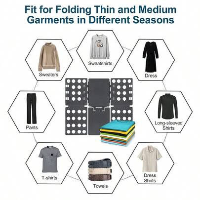 1pc Lazy Adult Quick Folding Clothes Artifact Clothes Storage And Organizing Rack Lining Clothes Folding Board