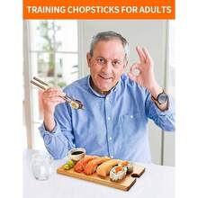 Ayudante de palillos, palillos de entrenamiento para adultos, principiantes, entrenadores o aprendices - diestros o zurdos - inicial - Ver 3