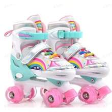 Patines de ruedas especializados para comercio electrónico transfronterizo para niños, ruedas de doble, conjunto completo para principiantes, patines para niños y niñas - Rosa - Ver 7