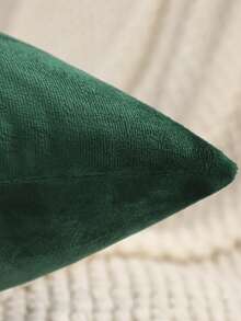 1 pieza Funda de almohada decorativa navideña, franela con bordado de reno de peluche, decoración rústica para sala de estar, dormitorio, sofá, regalo navideño