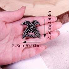 1pc Odin Raven Enamel Brooch, Nordic Mythology Bird Pin, Meaningful Badge Brooch Suitable For Clothes/Bags/Hats Christmas Gift Men Gifts Bag Pins