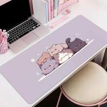 5pcs Cute Kitten Extra Large Mouse Pad, Gaming Desk Mat, Big Keyboard Pad, Washable, Non-Slip Rubber Base, Stitched Edge, Gift Mouse Pad, Desk Protector, Study Pad, Multiple Sizes Available, Computer Keyboard Mat, Laptop Pad Desk Accessories Office Supplies Office Office Desk Accessories Mousepad Mouse Pad For Desk - Five Cute Kittens - View 2