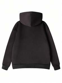 2025新款宽松休闲百搭女式卫衣，秋冬款 - 黑色 - 查看 5