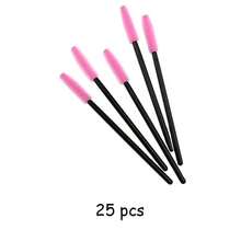 25/50pcs Silicone Mascara Wands Applicator Disposable Eyelash Brushes Comb Beauty Makeup Brush For Women Eyelash Extension Tools