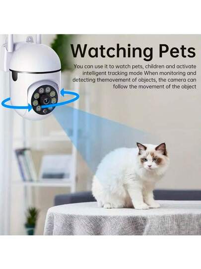 1/2/ 1080P HD Slimme WIFI Camera, Home Security Camera Monitor, 360° Panoramic View, Night Vision, Support PTZ Control Zoom, Two Way Audio, AI Motion Detection Alarm Wireless Indoor Outdoor view 6