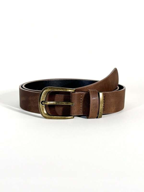 1 peça de cinto largo estilo cowboy ocidental estilo boêmio vintage casual marrom envelhecido, acessório de moda para calças casuais, vestidos, adequado para uso diário, trabalho, festa, encontro, viagem no outono/inverno