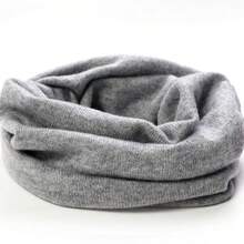 1pc Unisex 100% Cashmere Knitted Neck Warmer Scarf, Autumn/Winter Outdoor Riding Windproof Warm Neck Gaiter For Dress