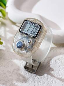 Nuevo reloj contador electrónico con luz LED, contador portátil con multifunción que incluye pantalla de hora, se activa la luz circundante con una pulsación de 3 segundos - Multicolor - Ver 3