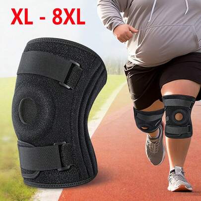 1pc Plus Size Knee Brace For Men & Women - Open-Back Knee Support With Side Stabilizers & Patella Support For Fast Injury Recovery, Running, Basketball, Workouts Sports ﻿