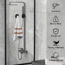 1/2/4 Pieces Of 304 Stainless Steel Hooks - Easy-To-Install Adhesive Towel Hooks, Suitable For Bathrooms And Kitchens - Durable Racks For Pajamas, Clothes, Hats And Keys, Bathroom/Bathroom Accessories - Multicolor - View 6