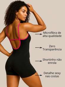 Kit 2 Macaquinho Básico Fitness Academia Detalhe Costas - Virginia