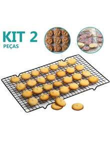 Kit Of 2 Racks For Cooling Food, Cakes And Cookies, Non-Stick Clink 40cm X 25cm - Nhiều màu - Xem 1