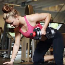 22lbs Free Weight Set With Connector, Adjustable Weights Dumbbells Set Used As Barbell, Push Up Stand, Ergonomic Grip, Anti-Slip For Home Gym, Men & Women Fitness Exercises - màu đen - Xem 7