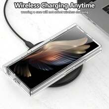 keshengtai 1件裝糖果色轉軸全包覆手機殼，適用於 Galaxy Z Fold 8 Ultra 7 6 5 4 3 5G - 無色 - 查看 5