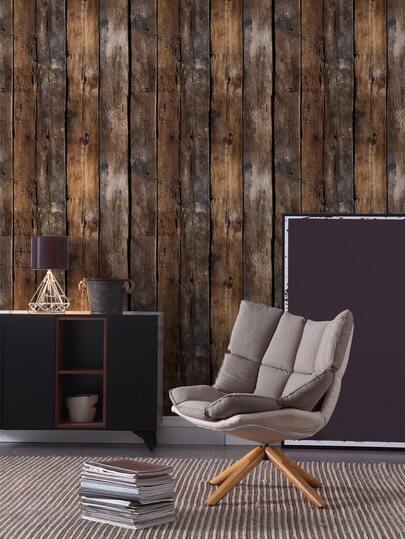 1 rolka (1 m/3 m/5 m) Tapeta w stylu vintage z fakturą drewna w odcieniu brązu i szarości, zdejmowana i samoprzylepna, tapeta winylowa do samodzielnego montażu, tło do sypialni, kuchni, salonu, łazienki, szafki, renowacji mebli
