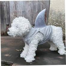 Chaleco Suave y Divertido con Aleta de tiburn para Perro, con Aleta Vertical, cmodo y Bonito Disfraz para Halloween, Disfraz para Perro, de tiburn para Halloween, Disfraces para - Gris - Ver 8