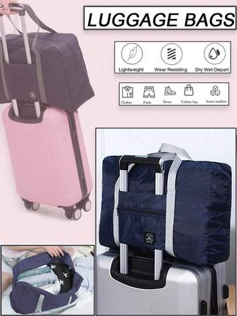 1pc Foldable Large Capacity Travel Organizer Bag Unisex Clothes Packing Pouch Bag Luggage Women Waterproof Travel Bag Luggage Bag Overnight Bag Carry On Bag Hand Bag Gym Bag For Work School Supplies School Stuff For Back To School For Student Handbag Handbags Weekend Bag Hand Bags For Holiday Outdoor For Business Vacation Hospital For Men And Women Unisex Travel Accessories Travel Outdoor Gear