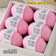 6pcs/Pack Soft Bamboo Fiber Yarn - 300g, Breathable & Comfortable, Ideal For Crocheting, Knitting T-Shirts, Shawls, Scarves, Sweaters, Jackets, Hats, Cardigans And Accessories, Suitable For Spring, Summer, Autumn, Handcraft Essentials | Soft & Smooth Yarn | Available In Multiple Color Combinations - 6-pack - View 33