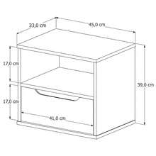 Mesa de Cabeceira Suspensa Jatobá Quarto com 1 Gaveta