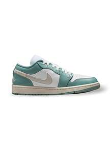 Jordan 1 Low 女款运动鞋 轻便透气网眼鞋面 缓震减震 防滑 厚底 标志亲肤 易清洁 舒适贴身 街头健身 旅行购物 日常约会 上学 白绿 DC0774-138 - 白綠色 - 查看 3