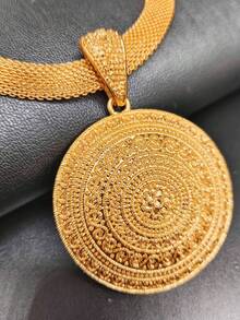 1 set colier, cercei, inel și brățară din aliaj de zinc, design african de lux, set de 4 bijuterii rafinate pentru femei