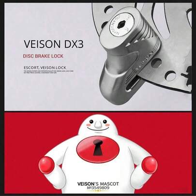 1Pc Golden Motorcycle Lock Outdoor Motocross Anti Theft Disc Brake Lock Prevention Of Thievery Bicycle Disc Lock Suitable For Motorcycle, Vehicle,Bicycle