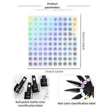 1/2 buc etichete autoadezive cu număr de culoare pentru ojă, etichete autoadezive impermeabile cu număr de curcubeu, potrivite pentru markere de lac de unghii cu gel de culoare, sortiment de studio de artă pentru unghii, autocolante de unghii pentru ruj, markeri cu numere, instrumente de manichiură
