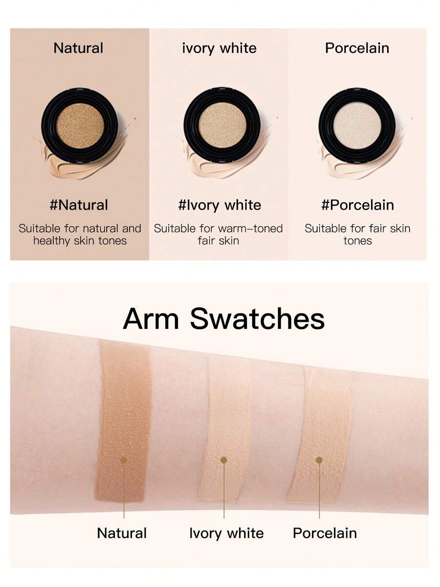 ‌Wet N Wild Photo Focus Cushion Foundation & Perfecting Finish Moisture-Boosting Liquid Foundation – All-Day Wear - Natural Color - View 1