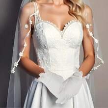 Satin White Gloves Women Pearl Short Opera Gloves For Tea Party Wedding Bridal Costume 1920s Flapper Accessories For Formal Special Dinner Prom Occasion#SSDD B BJNHMJ