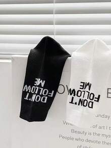 1/2/4 pares Envío aleatorio de calcetines con eslogan raro, letra simple, calcetines de skate, calcetines de pareja, calcetines deportivos y casuales de moda para hombres y mujeres