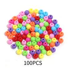 10-100 hạt/gói, hạt acrylic tròn màu trơn 6-20mm, kích thước ngẫu nhiên, thời trang giản dị dễ thương nhiều màu sắc trang trí Giáng sinh thủ công DIY, thích hợp làm vòng tay tình bạn, vòng cổ, trang sức, mặt dây chuyền, móc khóa, đồ trang trí. - Trộn màu ngẫu nhiên - lỗ nhỏ - Xem 15