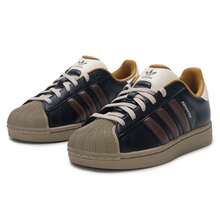 Adidas Originals Unisex SUPERSTAR II Casual Street Sneakers, Lightweight Comfortable Soft Sole Athletic Leisure Shoes JP9187 - Black/Brown/Wonderful White - View 3