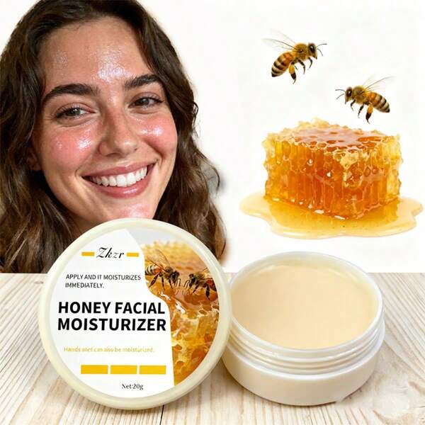 Creme Hidratante Facial e Corporal de Mel, Nutre e Repara Profundamente a Pele Seca, Suave e Não Irritante, Acalma Vermelhidão, Multiuso para Rosto e Corpo