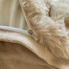 1pc Thickened Plush Duvet Cover, Faux Rabbit Fur Soft & Fluffy Single Duvet Cover, Without Pillow Case, Soft & Comfortable, Machine Washable, A. Faux Rabbit Fur, B. Milk Plush, Suitable For Bedroom, Dorm, Autumn/Winter