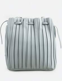 Bolsa de hombro Luu Diseño moderno con textura plisada de alta calidad - verde menta - Ver 6