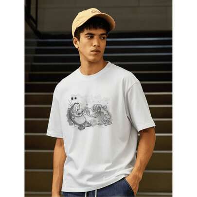 Playera hombre estampado gráfico caricatura estilo urbano | playera hombre, playera estampado, playera caricatura, playera gráfica, playera urbana, pl