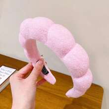 Spa Headband 1 Pcs For Women-Girls, Autumn New Arrivals  Makeup Sponge Headband, Non Slip Face Wash, Skincare-Padded Soft Thick Terry Cloth Hair Band Accessory 1 Pcs Fashion Hair Accessory Day Gift Headwear Cute Hairaccesories Stretch Headband Hair Accessories(Pink)Autumn New Arrivals