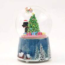 Christmas Gift Dog Spinning Music Box Home Decoration Festival Gift Ornaments For Family