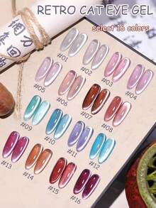 10ml Autumn Winter Nails New Ultra-Bright High Magnetic Powder Retro Ice Transparent Pink Blue Brown Red Glass Bead Cat Eye Gel Nail Polish Moonlight Porcelain White Cat Eye Phototherapy Nail Art Whitening Popular Gel For Nail Salon Home Diy Nail Supplies