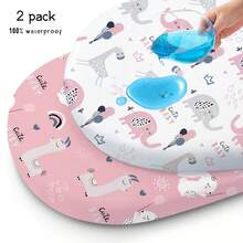 2 包防水婴儿床单，适用于 Halo 婴儿床旋转床，通用床单适用于矩形、椭圆形婴儿床床垫，可灵活适用于不同的摇篮和婴儿床床垫