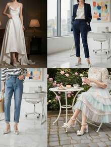 2025 春夏新款水晶装饰尖头蝴蝶结透明带法式细高跟凉鞋，优雅，女士高跟鞋 - 白色 - 查看 6