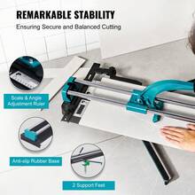 48-Inch Manual Tile Cutter, Ceramic And Porcelain Tile Cutter With Tungsten Carbide Cutting Wheel, Infrared Positioning, Non-Slip Feet, Double Rails For Professional Or Beginner Installers - 48 Pulgadas Guía Doble - View 4