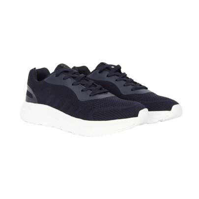 Crosshatch Mens Lennart Trainers (Navy/White) - 70% Textile/10% EVA/10% TPR/10% Rubber - (BG1650)